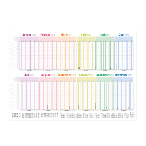 Teamkalender Urlaubskalender 2026 - Design