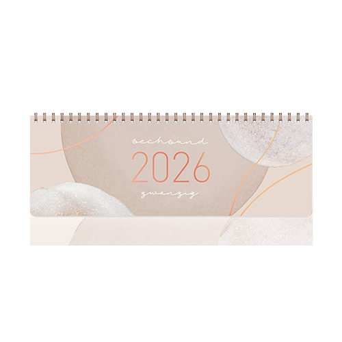 Tischkalender Soft Beige 2026 - Design