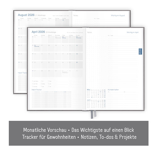 Business Timer 2025 2026 - Monatsvorschau