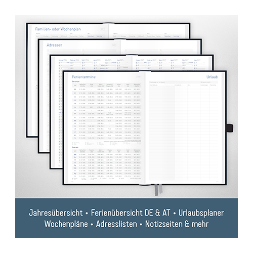 Organizer Day by Day 2026 - Jahresübersicht und mehr