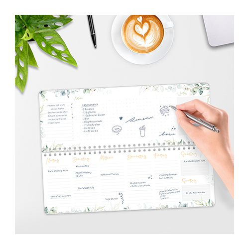 Tischkalender undatiert - Anwendungsbeispiel