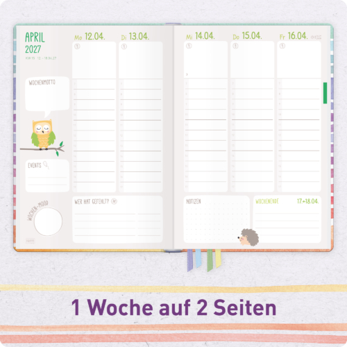 Erzieher-Planer A5 2026 2027 - Wochenübersicht