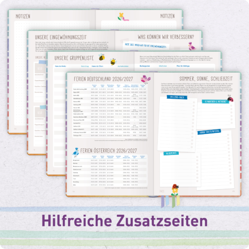 Erzieher-Planer A5 2026 2027 - Hilfreiche Zusatzseiten