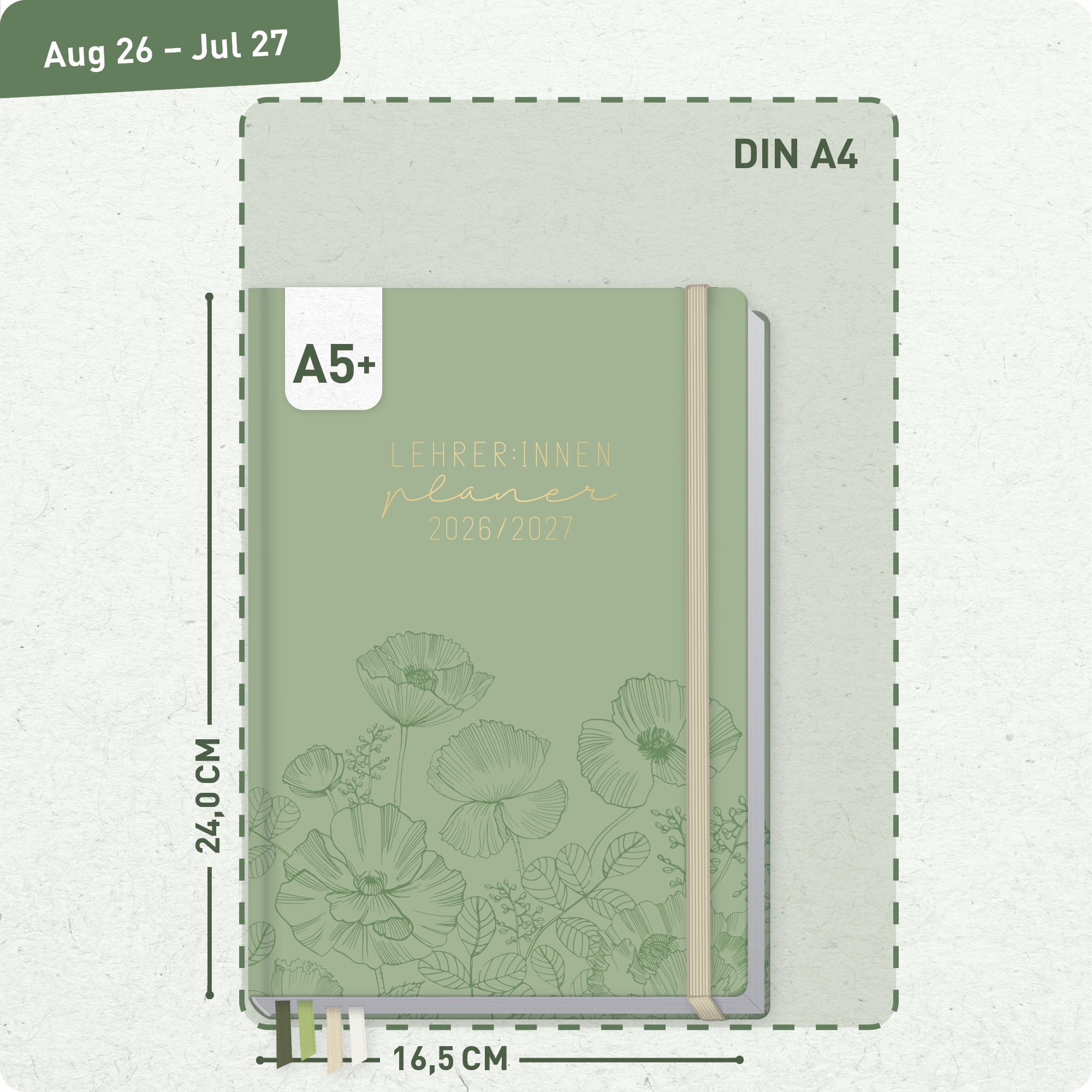 Lehrer-Planer A5 A4 2026 / 2027 - Größen A5+ und A4+