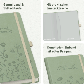 Notiz-Timer A5 2026 2027 - Aufbau