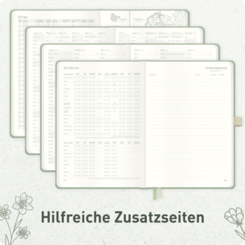 Notiz-Timer A5 2026 2027 - Zusatzseiten