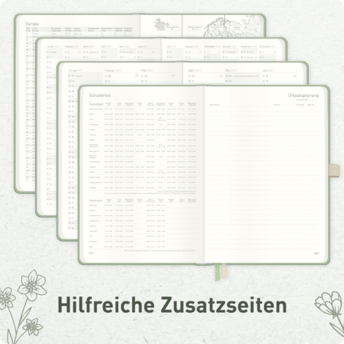 Notiz-Timer A5 2026 2027 - Zusatzseiten
