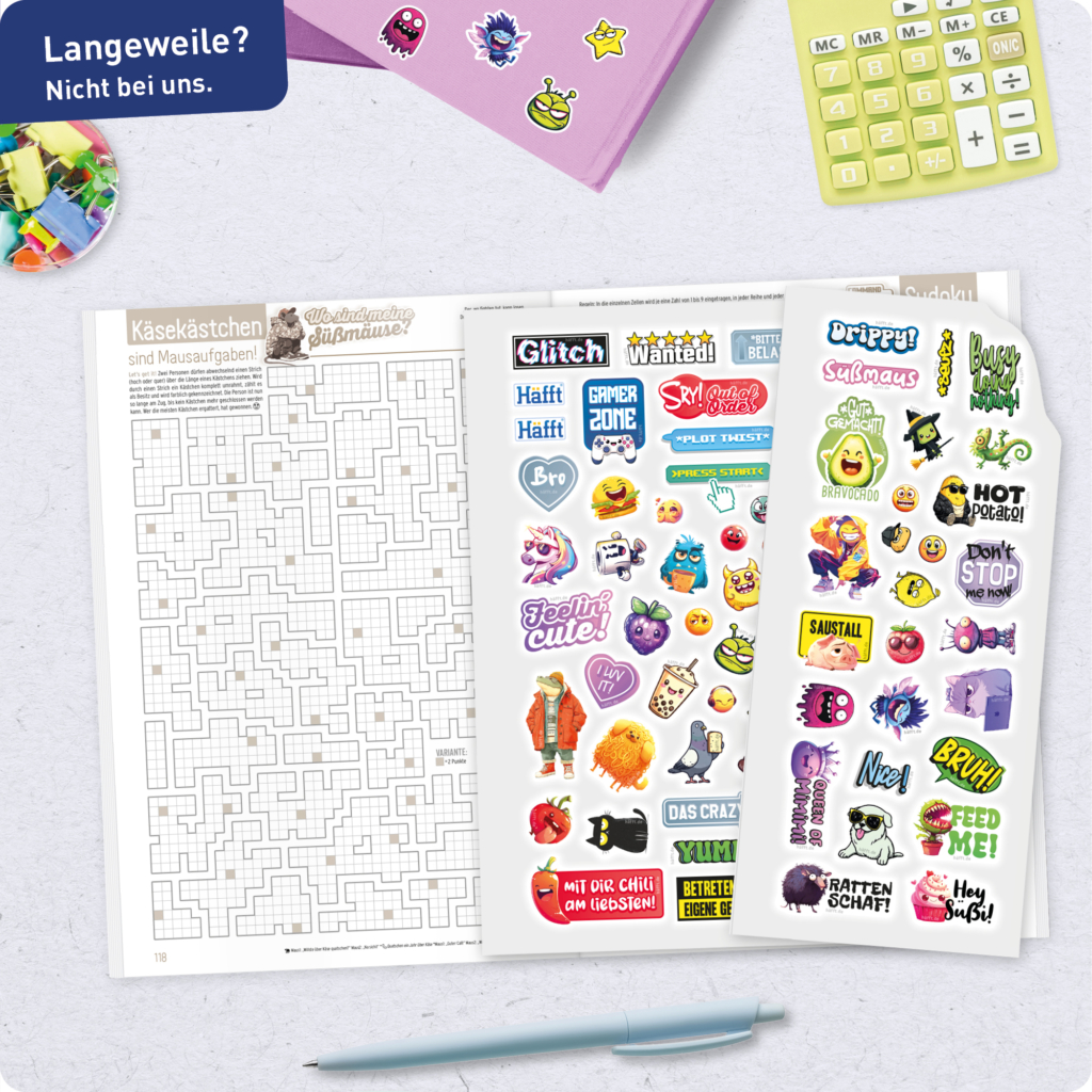 Häfft Planer A5 2026 2027 - Sticker und Spiele