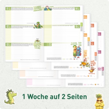 Häfft - Original Hausaufgabenheft 2026 2027 - Wochenübersicht