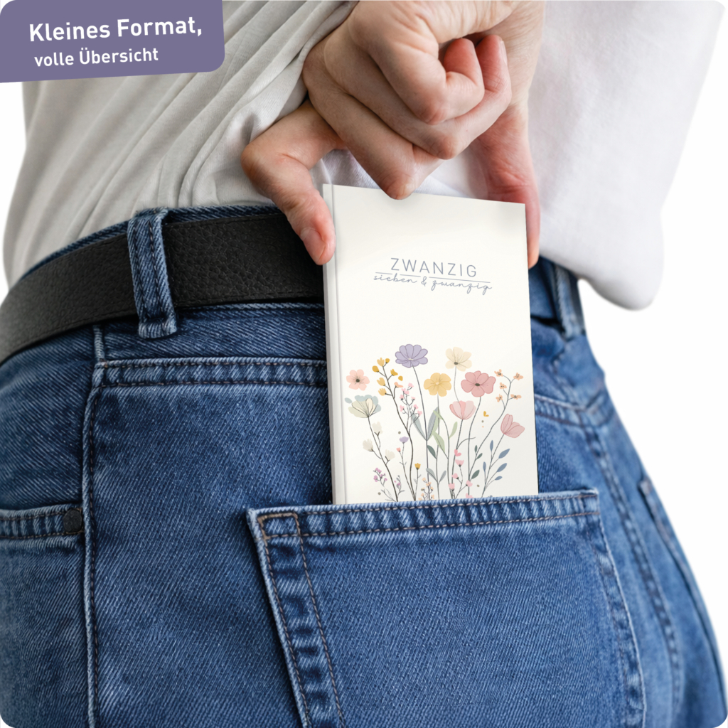 Monatskalender Pocket slim 2026 2027 - Anwendungsbeispiel
