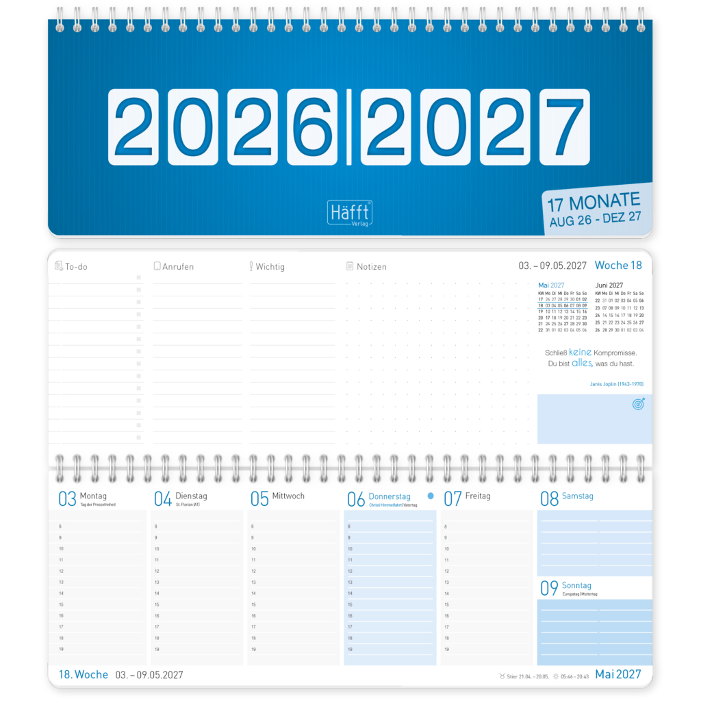 Tischkalender 2026 2027 - Design