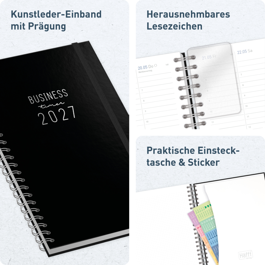Business-Timer Maxi A4 2027 - Aufbau