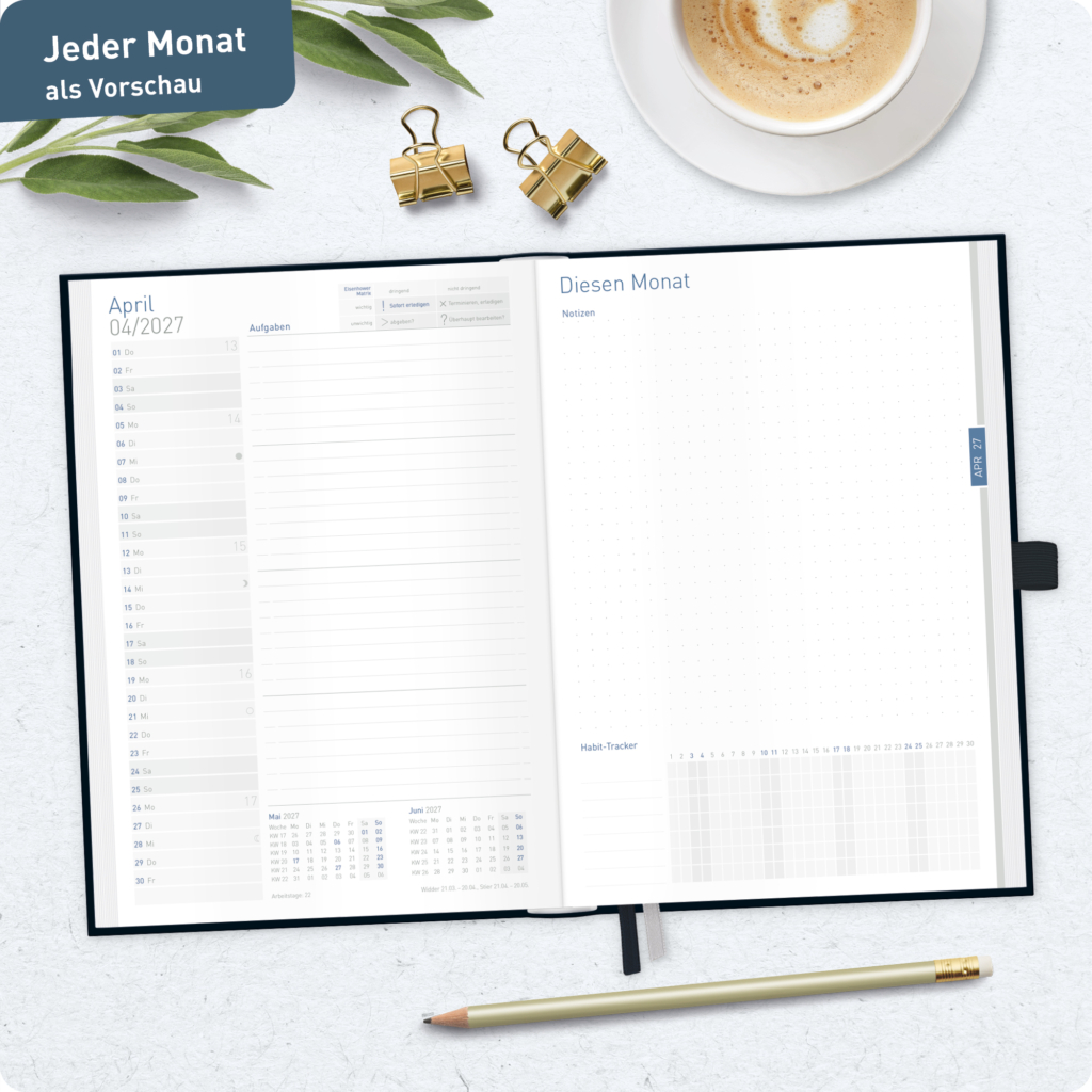 Organizer Day by Day A5 2027 - Januar bis Dezember 2027