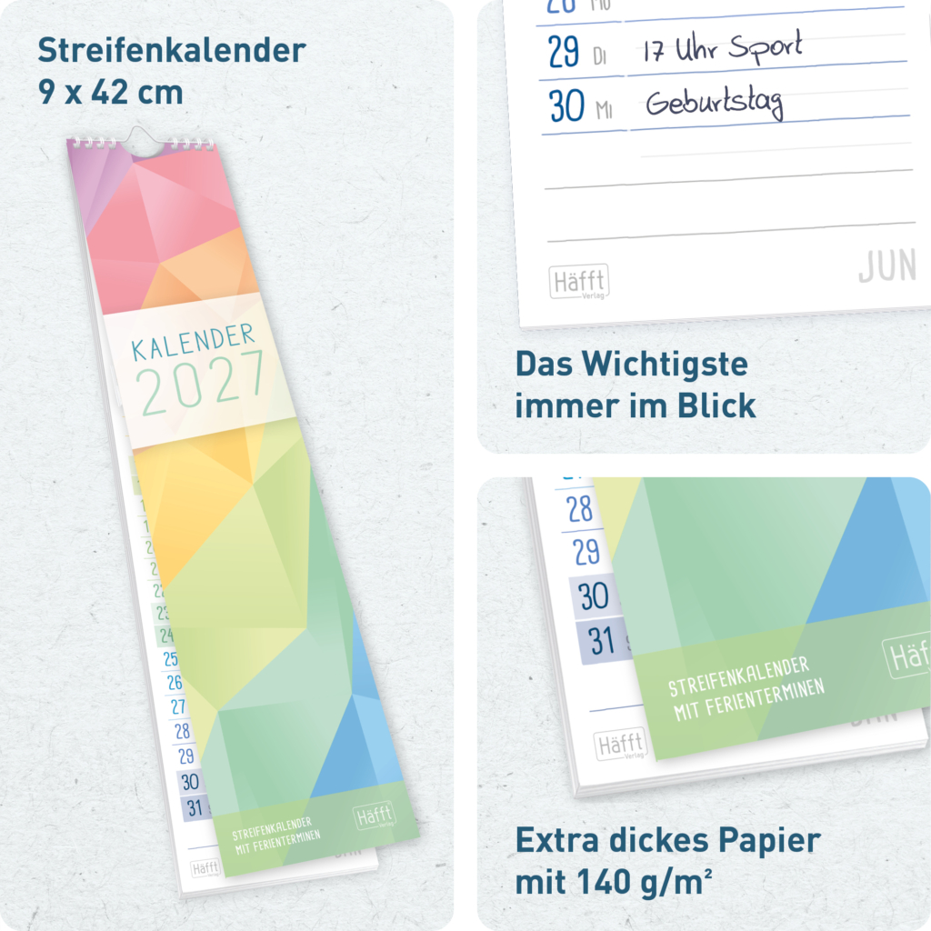 Streifenkalender 2027 - Aufbau