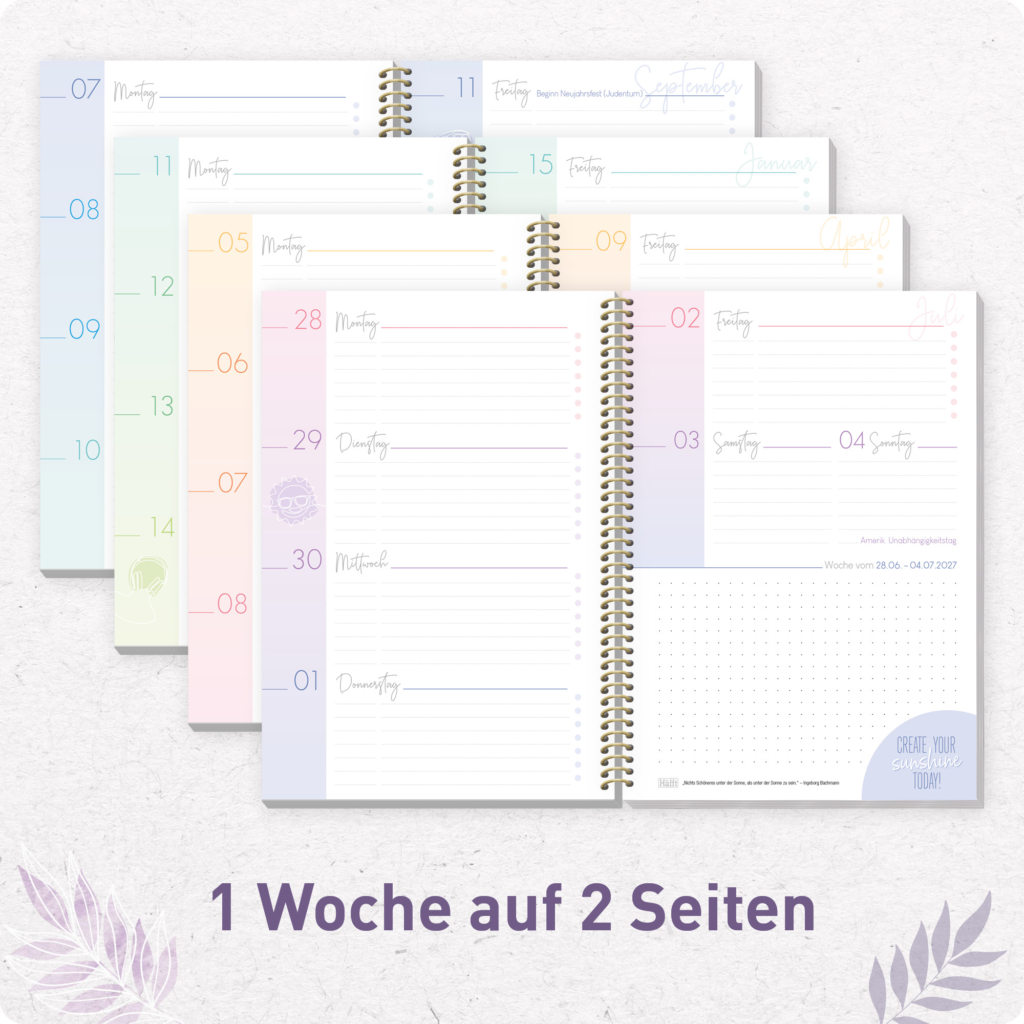 College-Timer A5 2026/2027 - Wochenübersicht