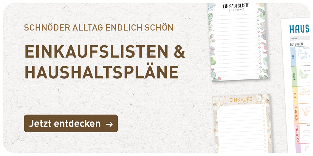Einkaufslisten und Haushaltspläne von Häfft